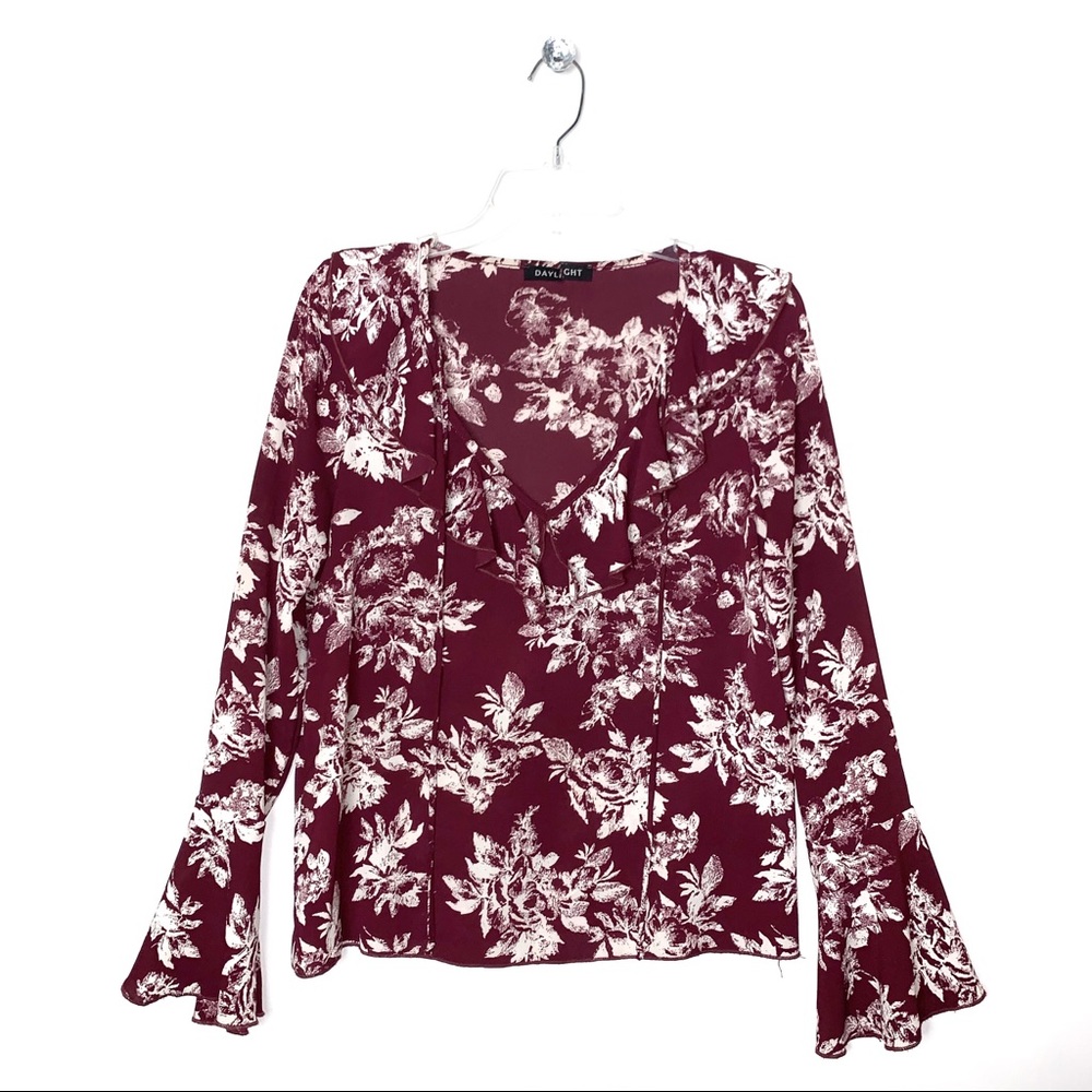 Daylight Floral Bell Sleeve Blouse